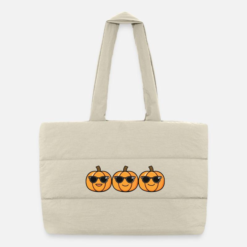 Kürbis Halloween Puffer-Einkaufstasche