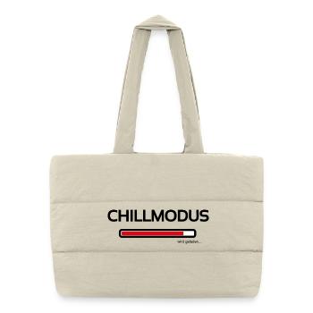 Chill mode - today we only rest - Puffer Shopping Bag - natural - Front