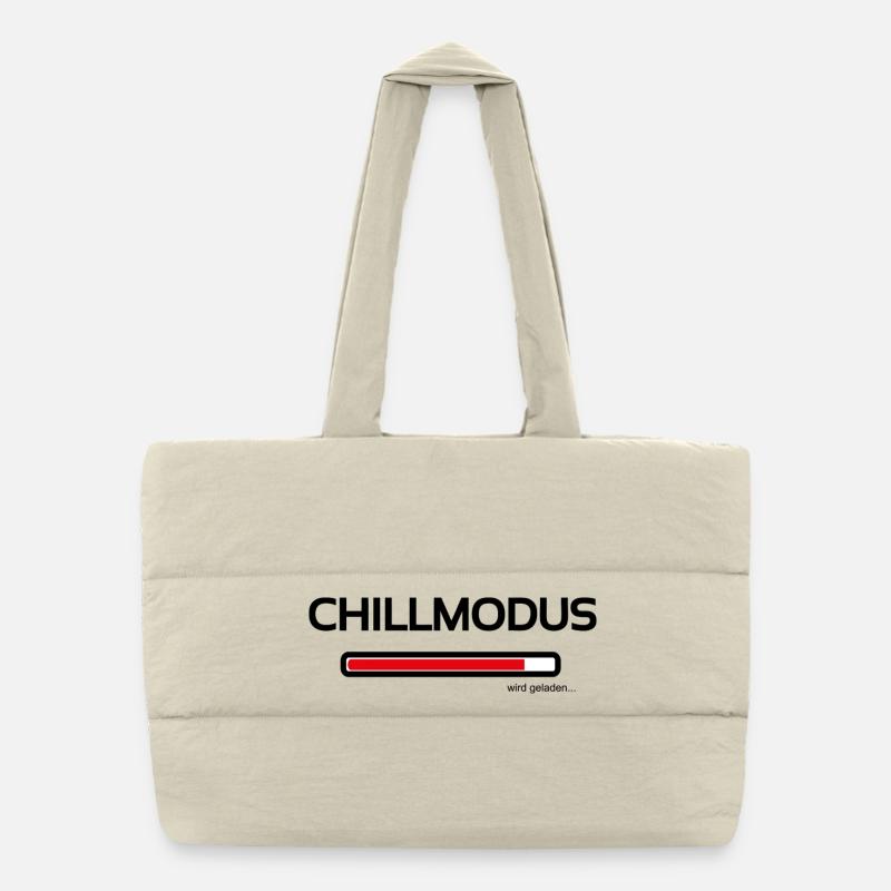 Chill mode - today we only rest Puffer Shopping Bag