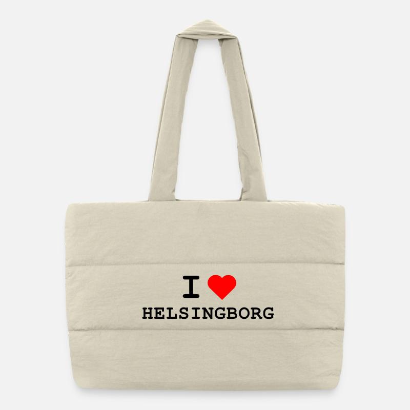 I love Helsingborg Puffer-Einkaufstasche