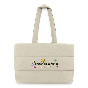 Birthday - Puffer Shopping Bag - natural - Front