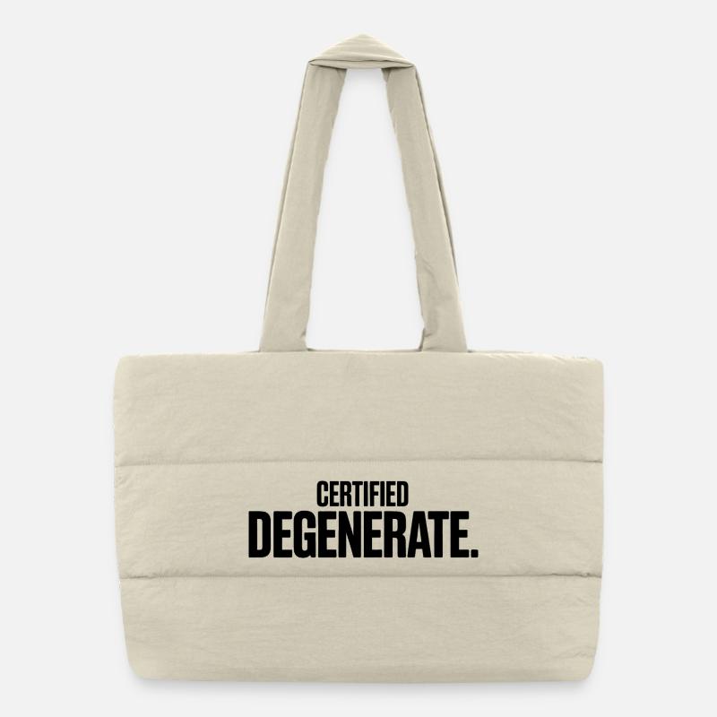Certified Degenerate - Funny Gen Alpha Memes Puffer Shopping Bag