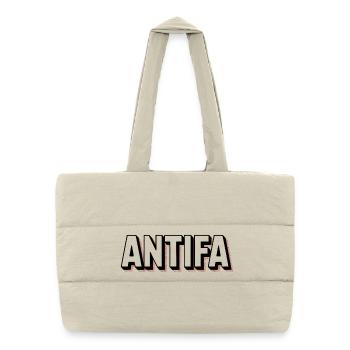 Antifa - Antifascist Merch - Puffer-Einkaufstasche - Naturweiß - Vorne