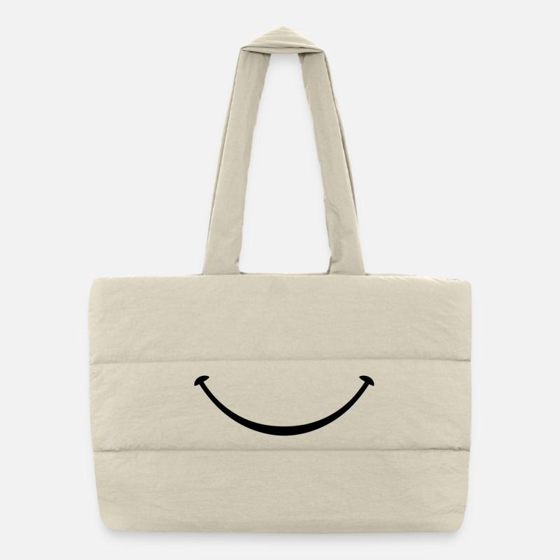 smile Puffer Shopping Bag