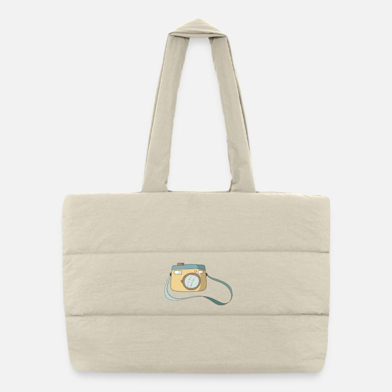 camera Puffer Shopping Bag