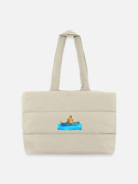 Lustiger Clownfisch - Gesteppte Shopping Bag - Naturweiß