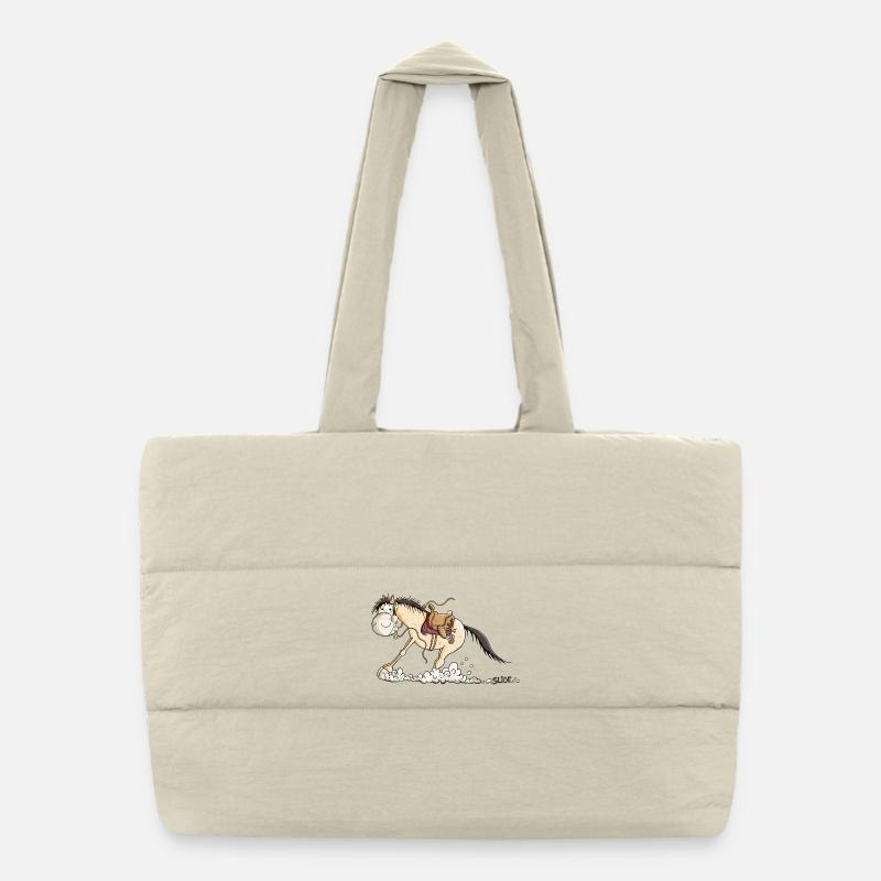 Westernpferd im Slide Puffer-Einkaufstasche