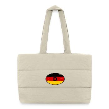 Allemagne Autocollants - Sac shopping matelassé - blanc naturel - Devant