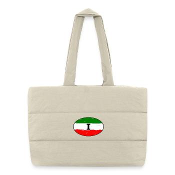 Autocollants Italie - Sac shopping matelassé - blanc naturel - Devant