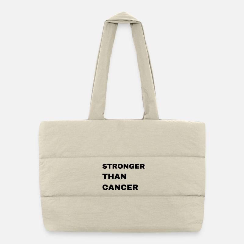 Abstract Cancer Support Artwork - Puffer Shopping Bag - natural