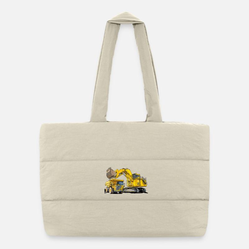 Excavatrice Monster avec camion Sac shopping matelassé