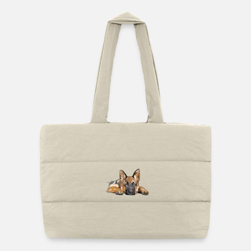 Sheepdog Puffer Shopping Bag