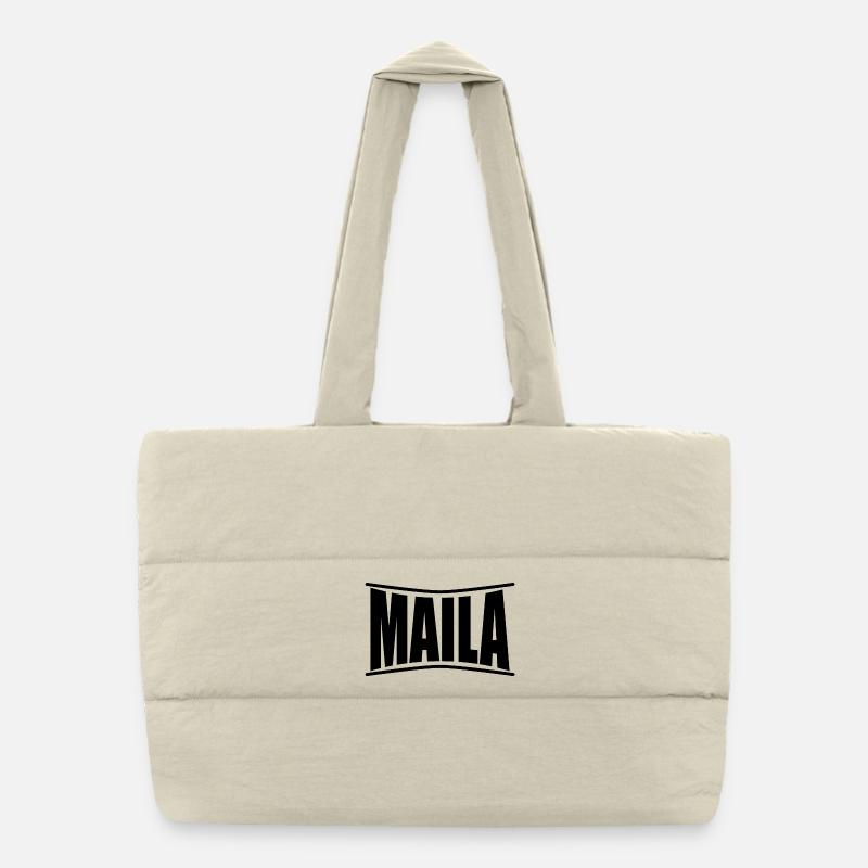 T-Shirt Name Maila T-Shirt Geschenkidee Puffer-Einkaufstasche