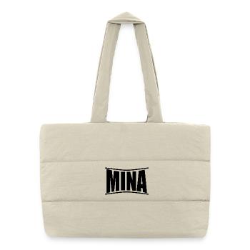 T-Shirt-Name Mina T-Shirt-Geschenkidee - Puffer-Einkaufstasche - Naturweiß - Vorne