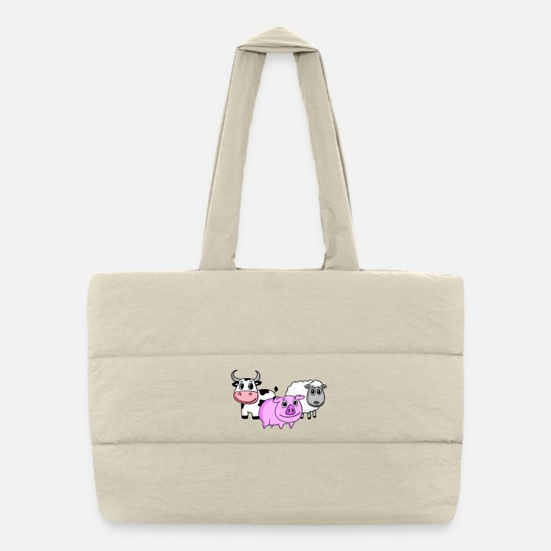Animaux mignons Sac shopping matelassé