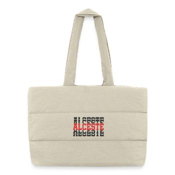 Alceste t-shirt gift idea stacked text - Puffer Shopping Bag - natural - Front