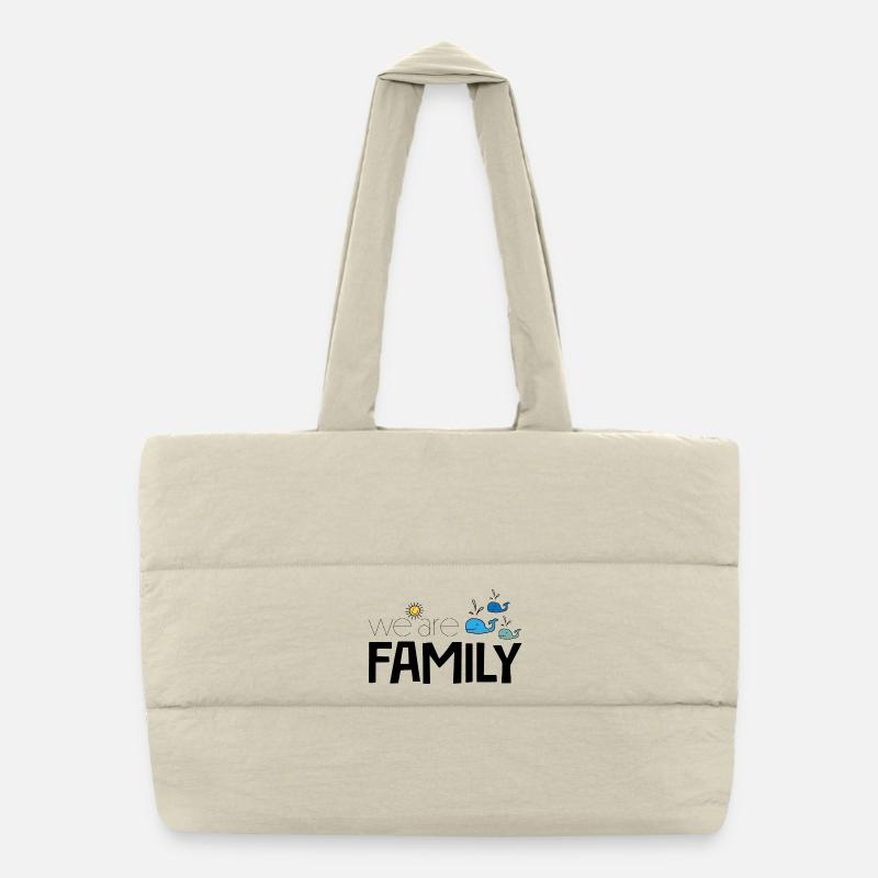 We are Family Puffer Shopping Bag