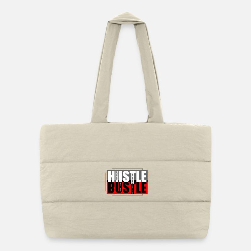 Hustle und Buste Motiv mit Klare Farbkontraste Puffer-Einkaufstasche