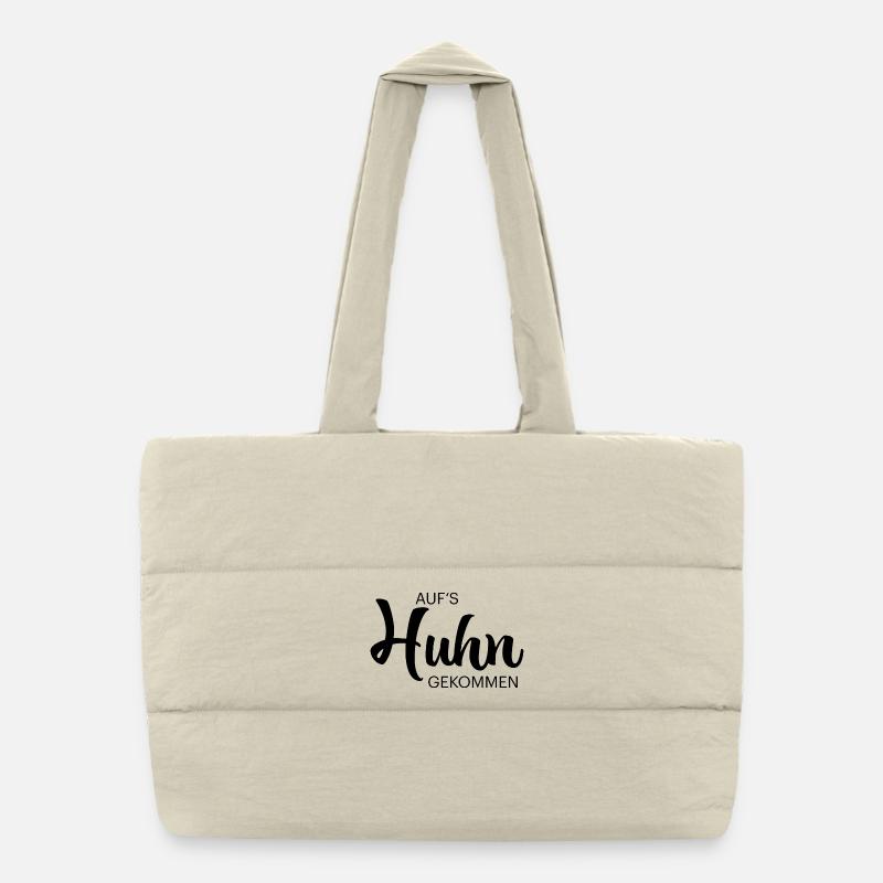 Venons-en au lettrage du poulet Sac shopping matelassé
