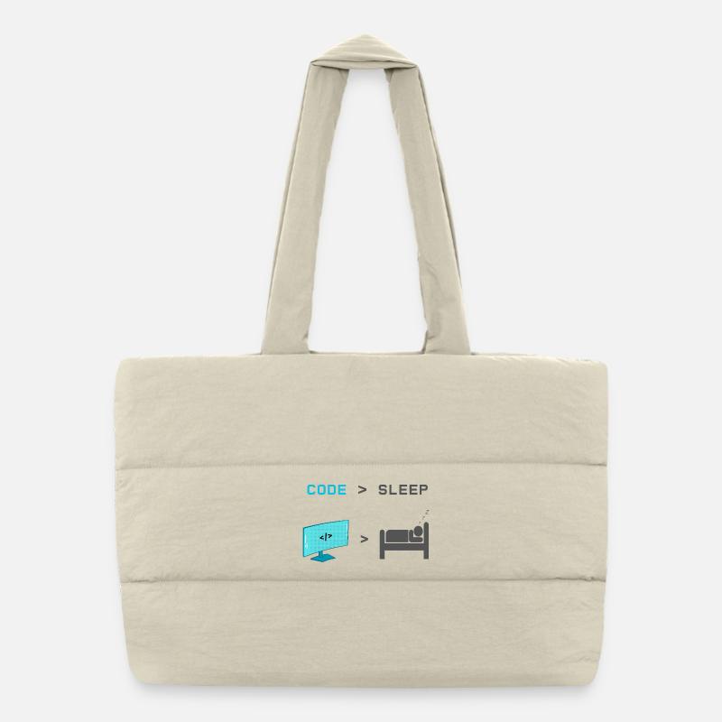 Code vs Veille : codeur en mode veille Sac shopping matelassé