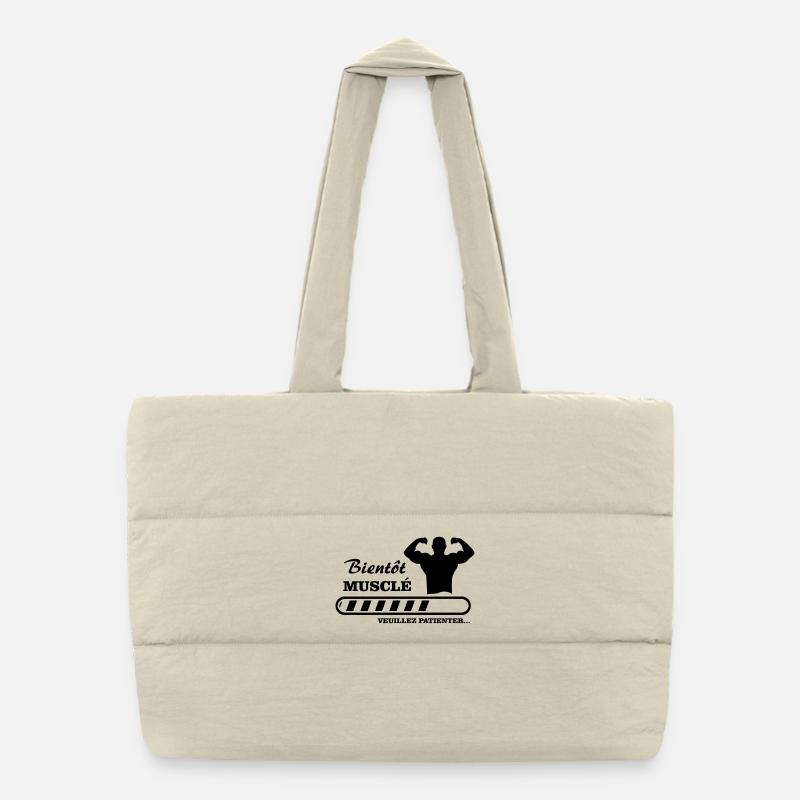 soon to be muscular Puffer Shopping Bag