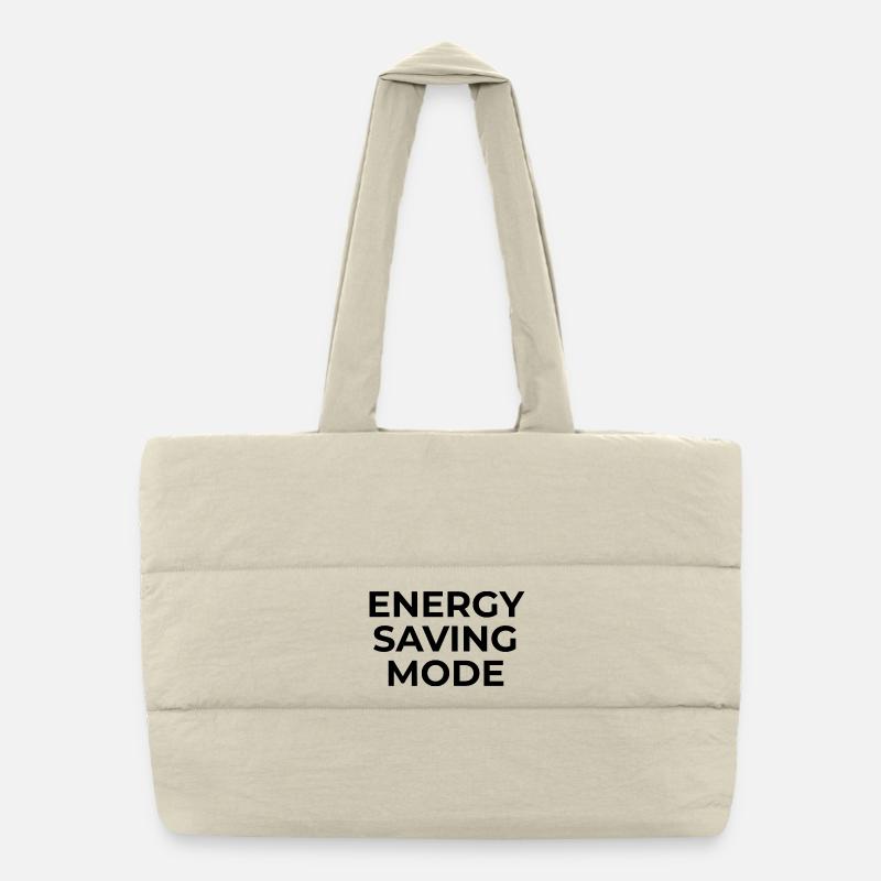 ENERGY SAVING MODE – Minimal Unisex Sweatshirt - Sac shopping matelassé - blanc naturel