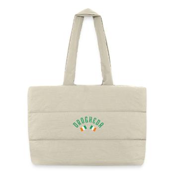 Drapeau irlandais croisé de Drogheda - Sac shopping matelassé - blanc naturel - Devant