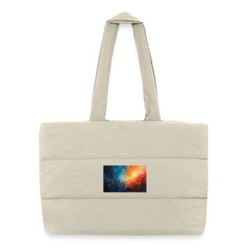 Aube Cosmic Abstract Splash - Sac shopping matelassé - blanc naturel - Devant
