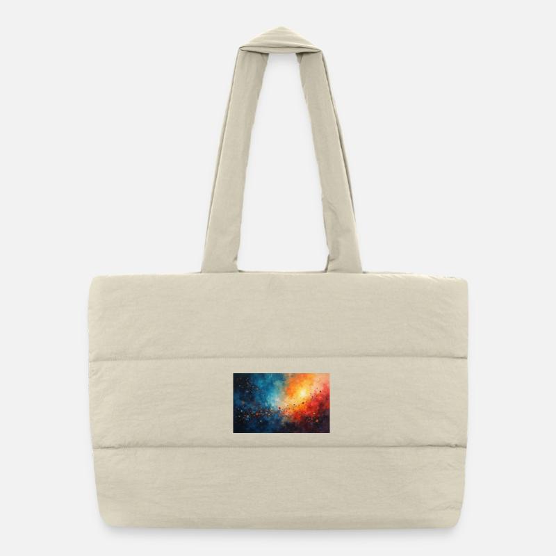 Aube Cosmic Abstract Splash Sac shopping matelassé