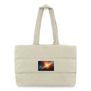 Cosmic Burst Nebula Explosion - Puffer Shopping Bag - natural - Front