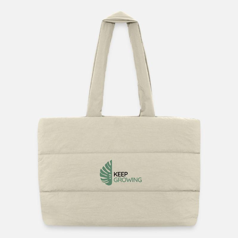 Monstera - Keep Growing Puffer Shopping Bag