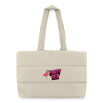 Flamingo Party Tier - Puffer Shopping Bag - natural - Front