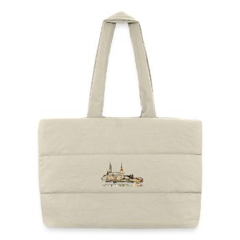 Dresden - Gesteppte Shopping Bag - Naturweiß - Vorne