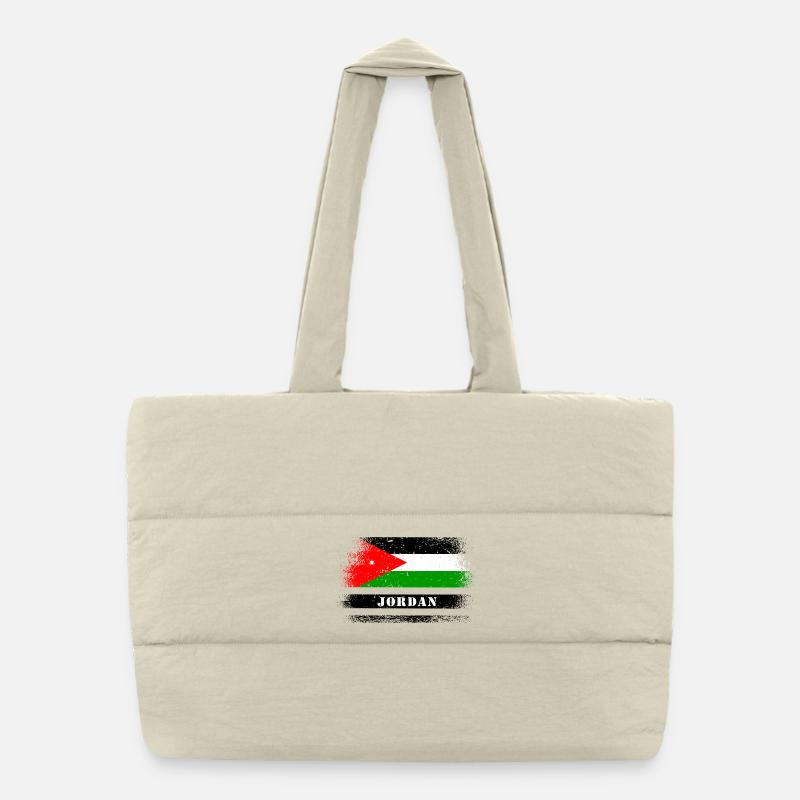 Jordan flags design Puffer Shopping Bag