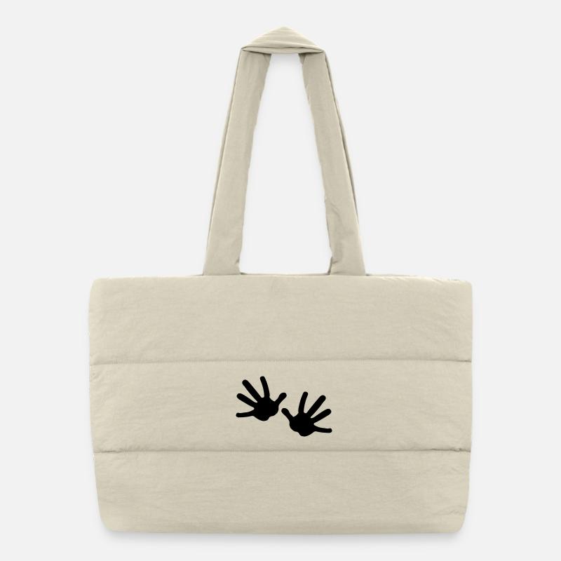 Two hands Puffer Shopping Bag