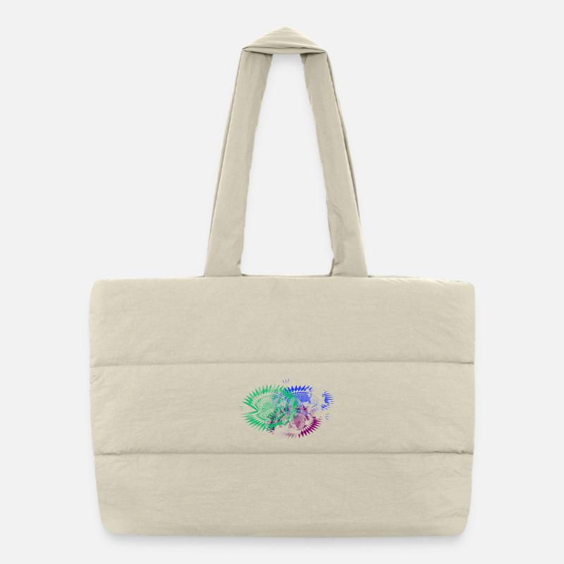 modèle de mode d’art du chaos Sac shopping matelassé