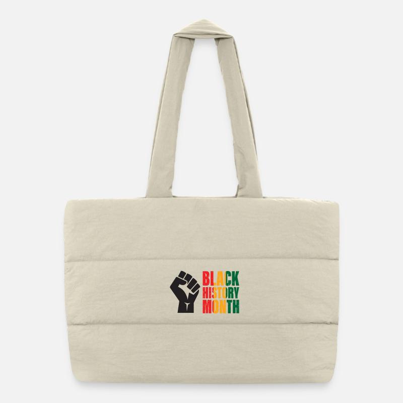 Black History Month Puffer-Einkaufstasche