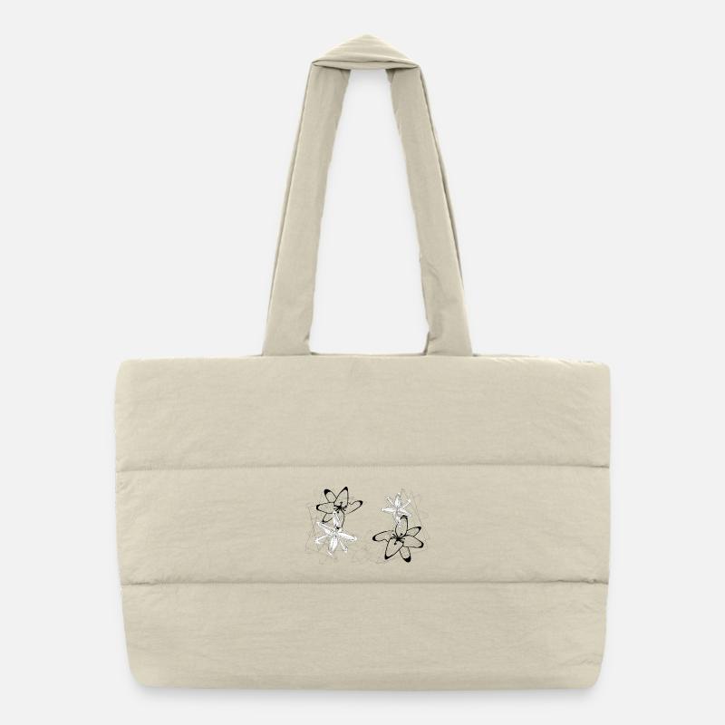 Lily Lines Geometry Puffer Shopping Bag