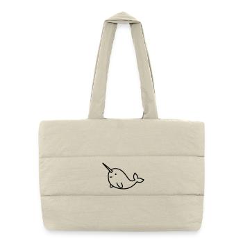 narwhal - Puffer Shopping Bag - natural - Front