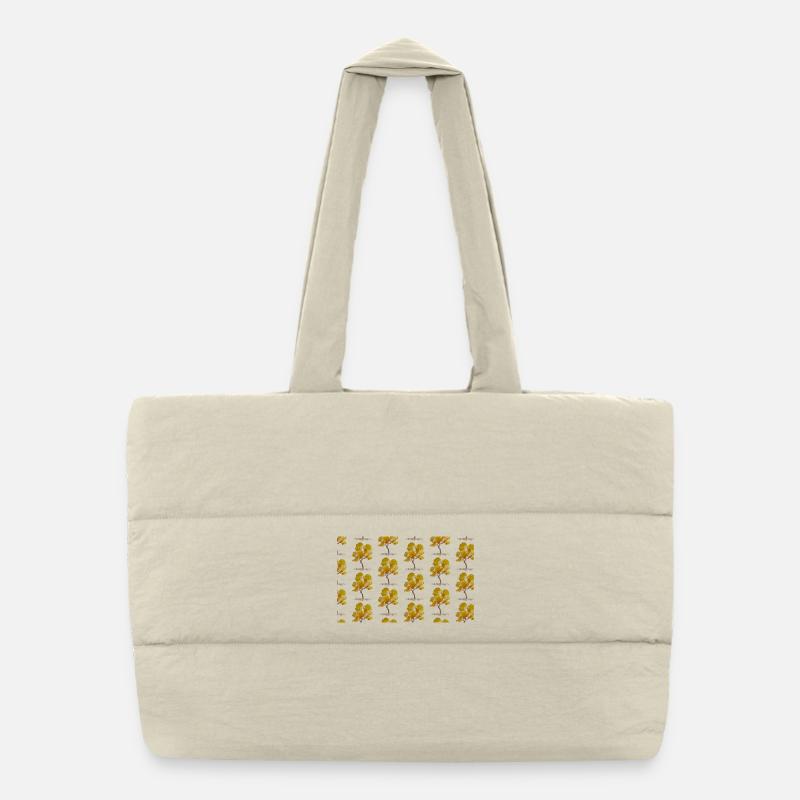 Autumn Tree Pattern Puffer Shopping Bag