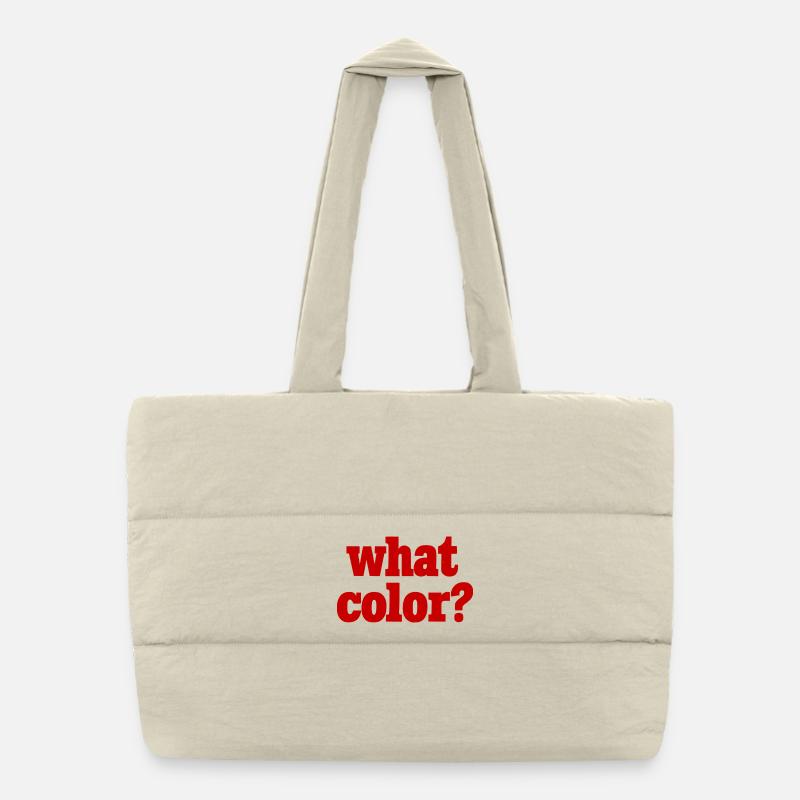 what color? - red Puffer Shopping Bag
