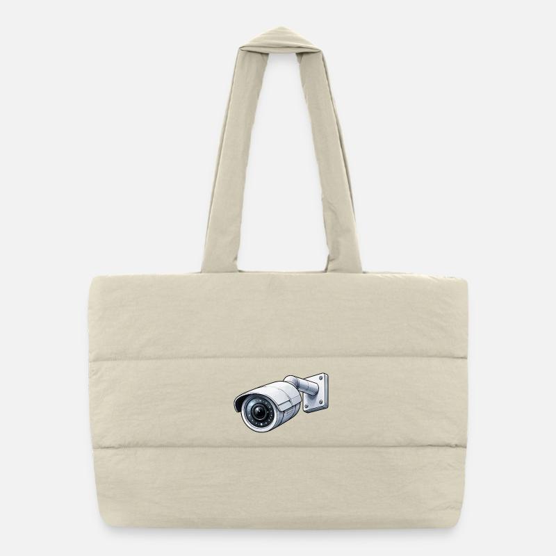 Security Camera Surveillance Camera Puffer Shopping Bag