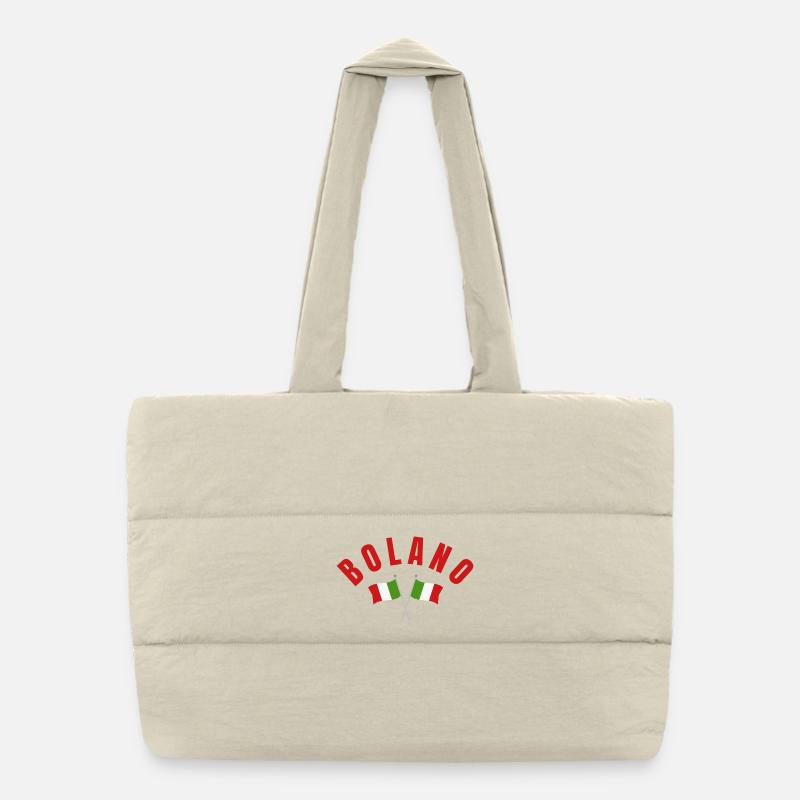 Bolano Italian Flags Puffer Shopping Bag