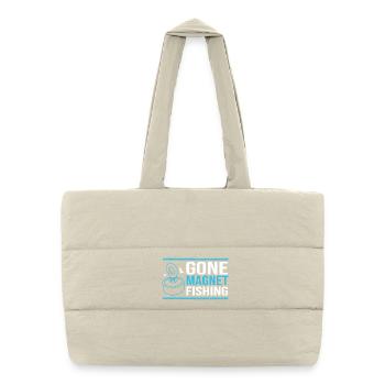 Magnet Fishing Fishing Magnet Angler - Sac shopping matelassé - blanc naturel - Devant