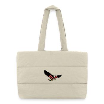 Drapeau des fans d’Adler Allemagne - Sac shopping matelassé - blanc naturel - Devant