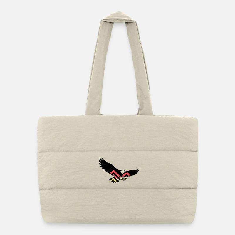 Adler Germany Fan Flag Puffer Shopping Bag
