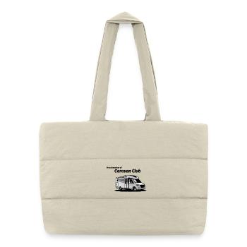 Caravan Graphic Silhouette - Puffer-Einkaufstasche - Naturweiß - Vorne