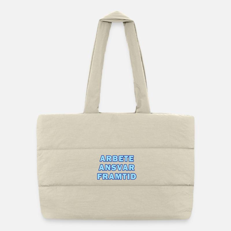 Travail, Responsabilité, Avenir Sac shopping matelassé