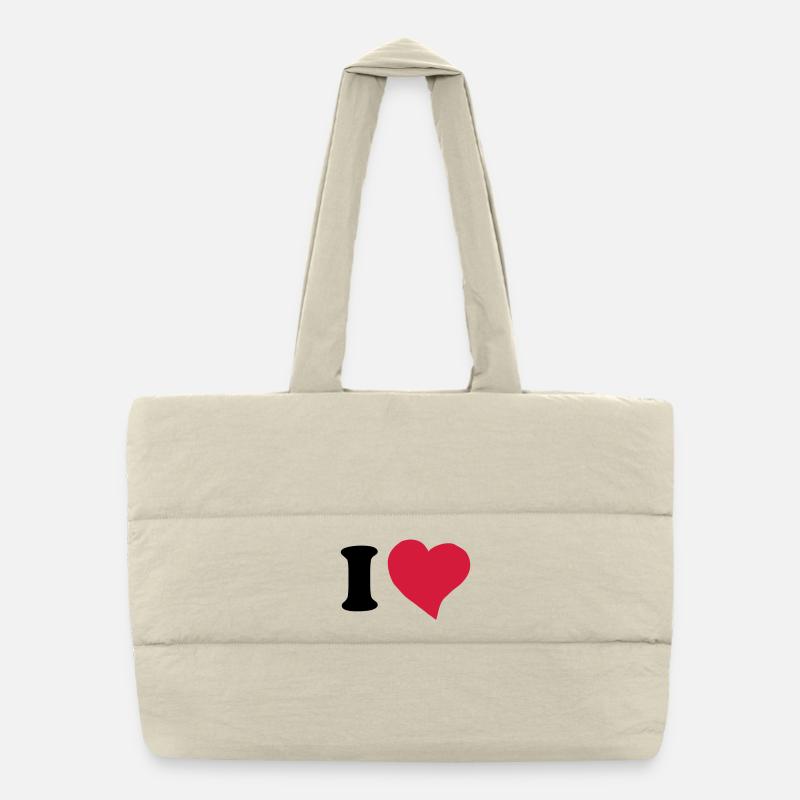 I love ... Puffer Shopping Bag