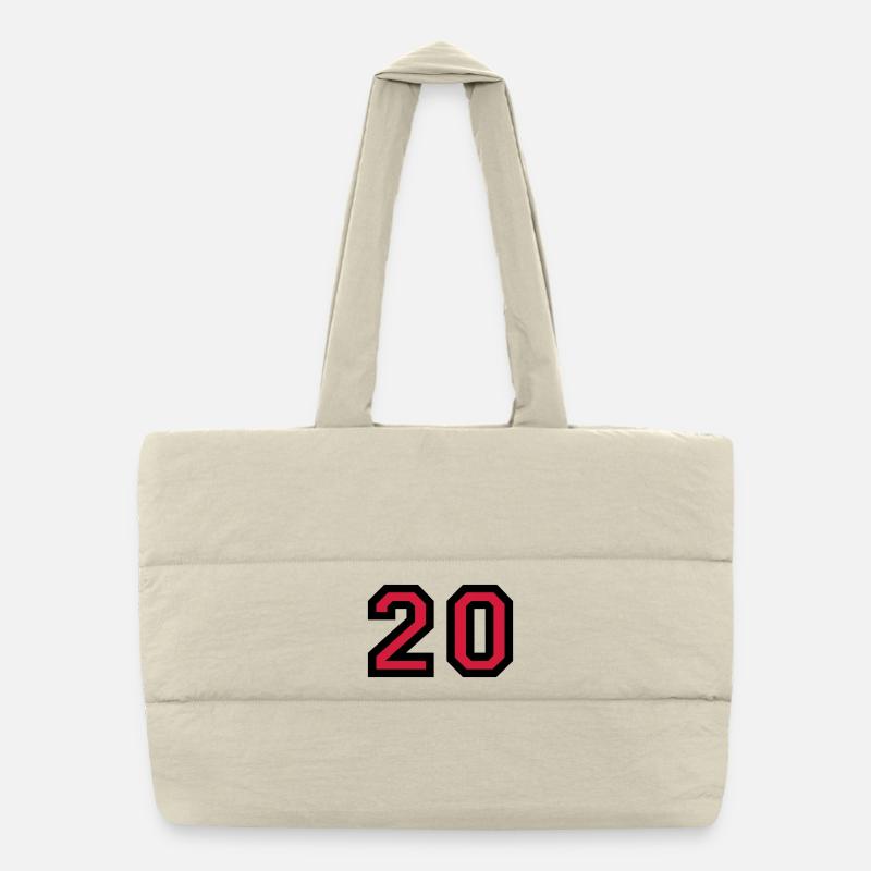 Le numéro 20 - nombre de vingt Sac shopping matelassé